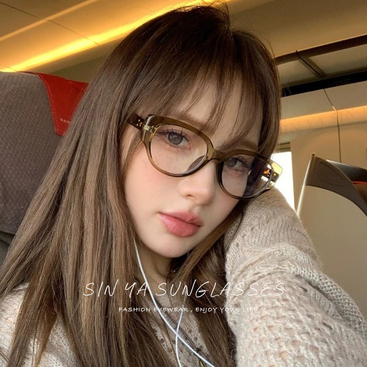 時尚濾藍光眼鏡 貓眼造型 ins素顏神器 百搭不挑臉型 平光眼鏡 男女適用 可配度數鏡框 N2755-細節圖7