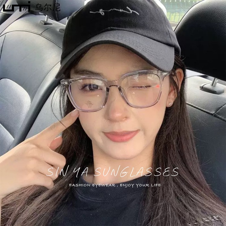 時尚濾藍光眼鏡 方框素顏神器 百搭不挑臉型 平光眼鏡 男女適用 可配度數鏡框N2715-細節圖4