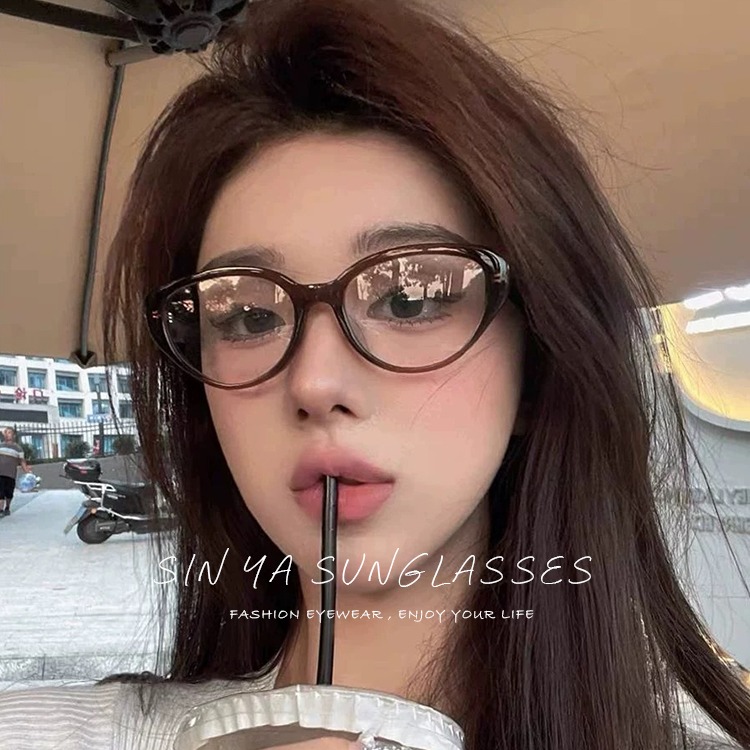 時尚濾藍光眼鏡 貓眼造型 ins素顏神器 百搭不挑臉型 平光眼鏡 男女適用 可配度數鏡框 N2755-細節圖3