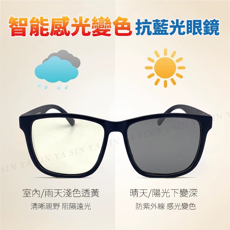 感光變色抗藍光眼鏡 智能變色鏡 防3c眼鏡無度數 抗藍光眼鏡 100%抗紫外線 保護眼睛 台灣製造-細節圖3