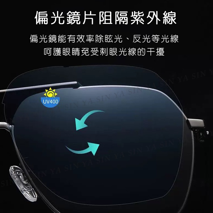 時尚飛行員墨鏡 偏光駕駛墨鏡 Polarized超輕量僅20g 抗UV400 N99525-細節圖3