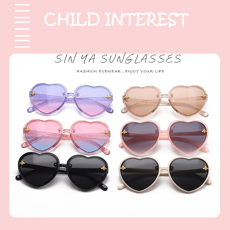 兒童墨鏡 復古愛心框造型墨鏡 韓版ins款墨鏡 2-8歲 時尚輕量 抗UV400 檢驗合格 N6133-細節圖4