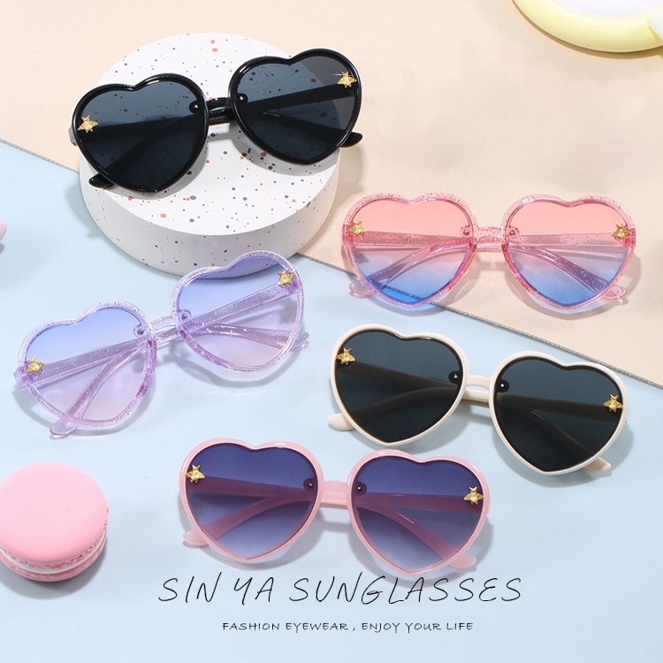 兒童墨鏡 復古愛心框造型墨鏡 韓版ins款墨鏡 2-8歲 時尚輕量 抗UV400 檢驗合格 N6133-細節圖5