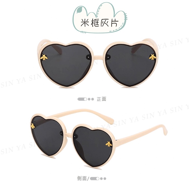 兒童墨鏡 復古愛心框造型墨鏡 韓版ins款墨鏡 2-8歲 時尚輕量 抗UV400 檢驗合格 N6133-規格圖9