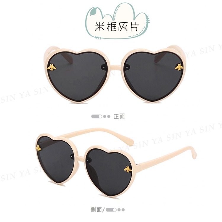 兒童墨鏡 復古愛心框造型墨鏡 韓版ins款墨鏡 2-8歲 時尚輕量 抗UV400 檢驗合格 N6133-規格圖9