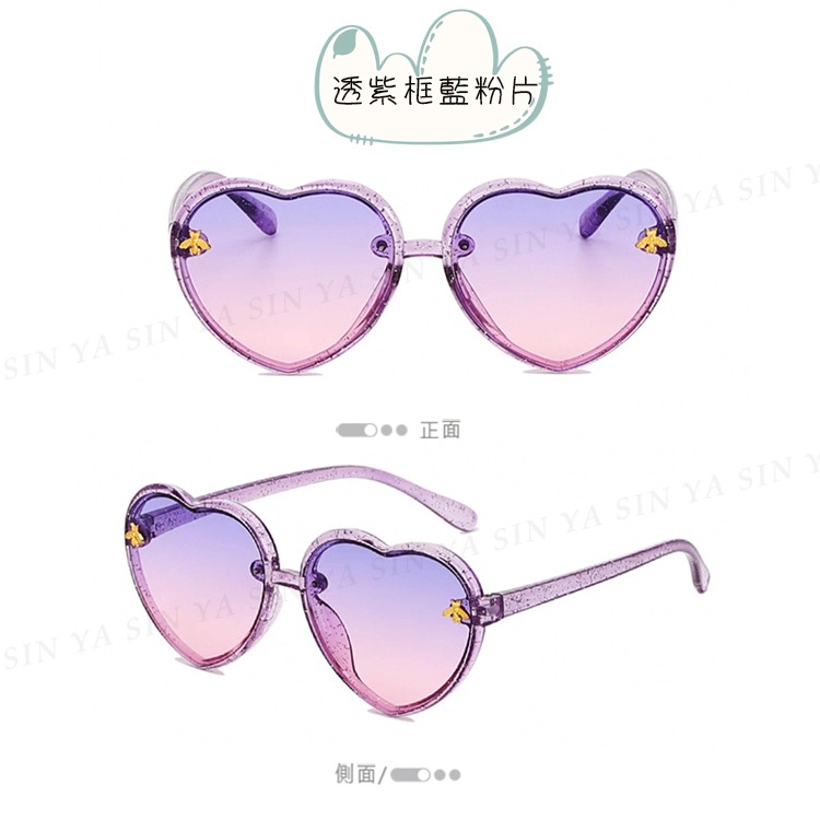 兒童墨鏡 復古愛心框造型墨鏡 韓版ins款墨鏡 2-8歲 時尚輕量 抗UV400 檢驗合格 N6133-規格圖9