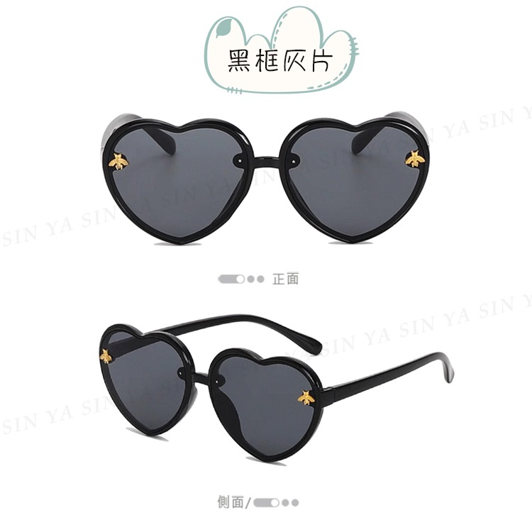 兒童墨鏡 復古愛心框造型墨鏡 韓版ins款墨鏡 2-8歲 時尚輕量 抗UV400 檢驗合格 N6133-規格圖9