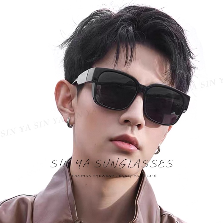 時尚韓版大框偏光墨鏡/套鏡 夜視鏡 可套近視眼鏡 輕量無感太陽眼鏡 抗UV400 防眩光-細節圖2