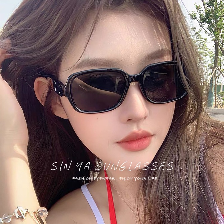 時尚方框墨鏡 韓系質感線條鏡腳墨鏡 網紅 抖音 小紅書款 誰戴誰好看 太陽眼鏡 抗UV400 S561-細節圖6