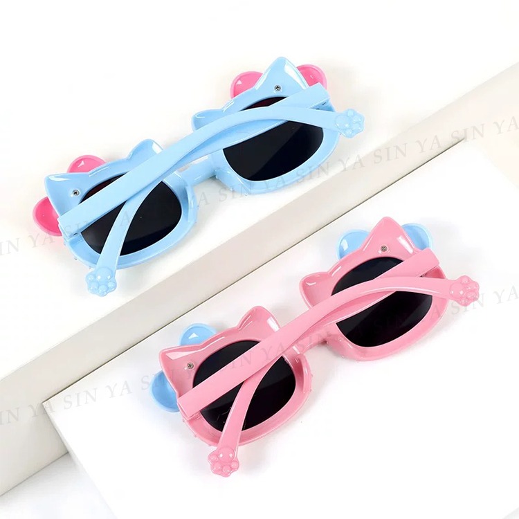 兒童彈力偏光墨鏡 kitty造型 2~10歲適用 不易損壞 UV400 輕量矽膠彈性墨鏡 保護孩子眼睛 N189-細節圖7