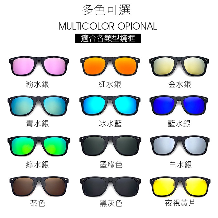 MIT偏光夾片 Polarized夾式太陽眼鏡近視最佳首選 抗UV400+抗藍光 可掀式太陽眼鏡-細節圖3