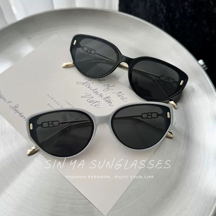 韓系貓眼墨鏡 質感精品太陽眼鏡 奢華明星款眼鏡 抗UV400 顯小臉潮流墨鏡 N51-細節圖8