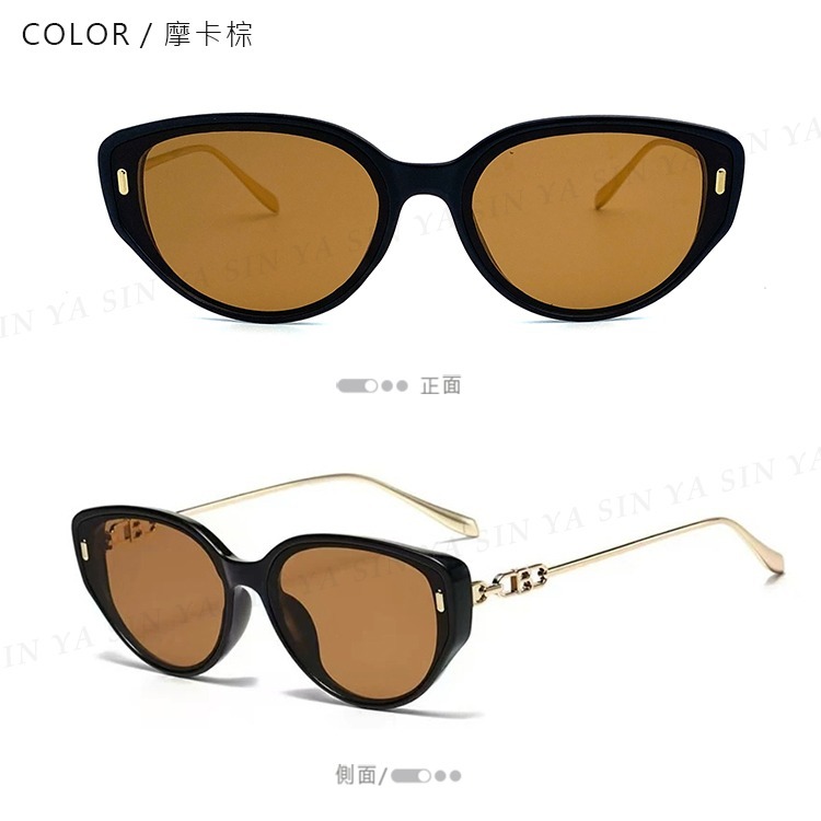 韓系貓眼墨鏡 質感精品太陽眼鏡 奢華明星款眼鏡 抗UV400 顯小臉潮流墨鏡 N51-規格圖10