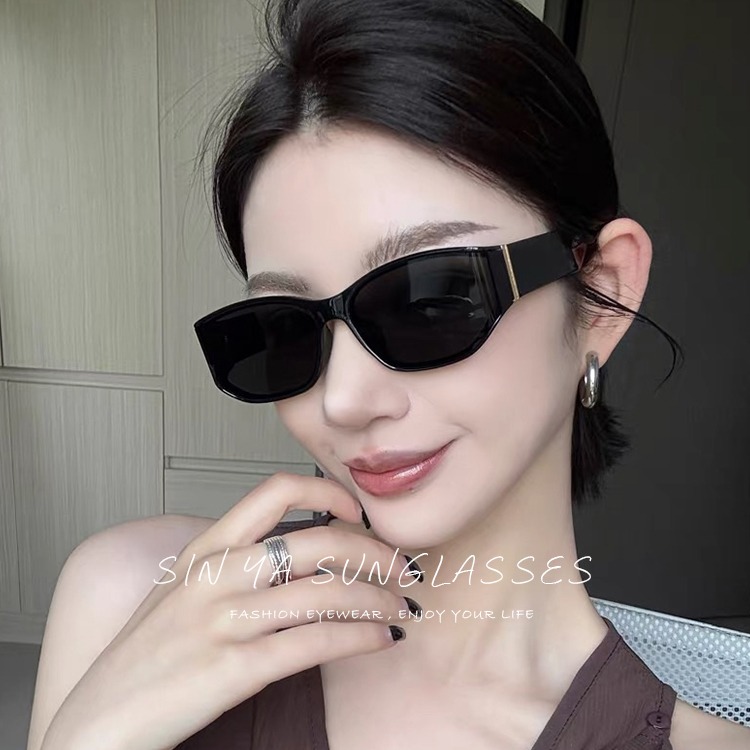 潮流墨鏡 復古高級方框墨鏡 曲面墨鏡 網紅抖音款 誰戴誰好看 太陽眼鏡 物超所值 抗UV400-細節圖3