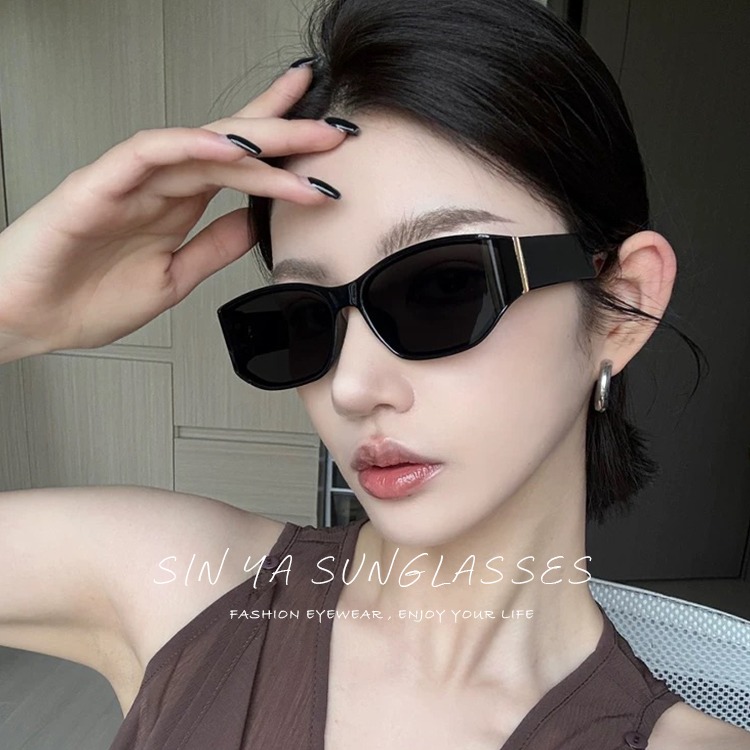 潮流墨鏡 復古高級方框墨鏡 曲面墨鏡 網紅抖音款 誰戴誰好看 太陽眼鏡 物超所值 抗UV400-細節圖4