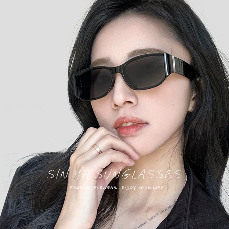 潮流墨鏡 復古高級方框墨鏡 曲面墨鏡 網紅抖音款 誰戴誰好看 太陽眼鏡 物超所值 抗UV400-細節圖7