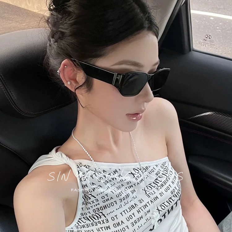 潮流墨鏡 復古高級方框墨鏡 曲面墨鏡 網紅抖音款 誰戴誰好看 太陽眼鏡 物超所值 抗UV400-細節圖8