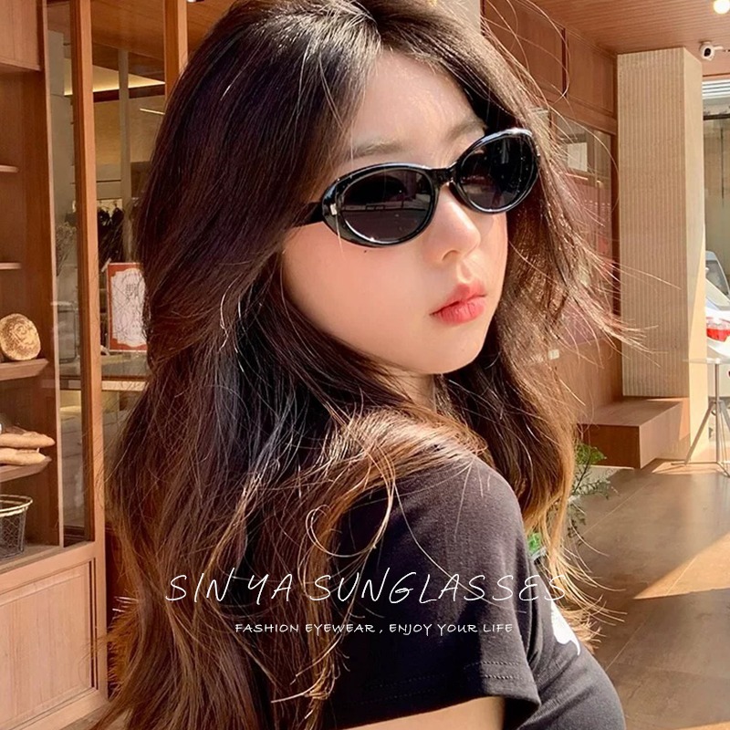 潮流貓眼墨鏡 時髦復古奶白墨鏡 時尚太陽眼鏡 明星同款眼鏡 顯小臉 UV400 N25-細節圖8