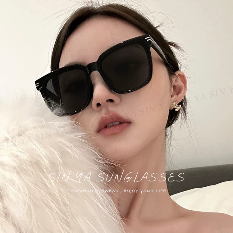 時尚線條感方框太陽眼鏡 TR90偏光墨鏡 大框顯小臉 輕量明星款 防眩光 抗UV400 N2033-細節圖5