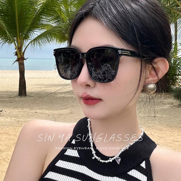 時尚線條感方框太陽眼鏡 TR90偏光墨鏡 大框顯小臉 輕量明星款 防眩光 抗UV400 N2033-細節圖6