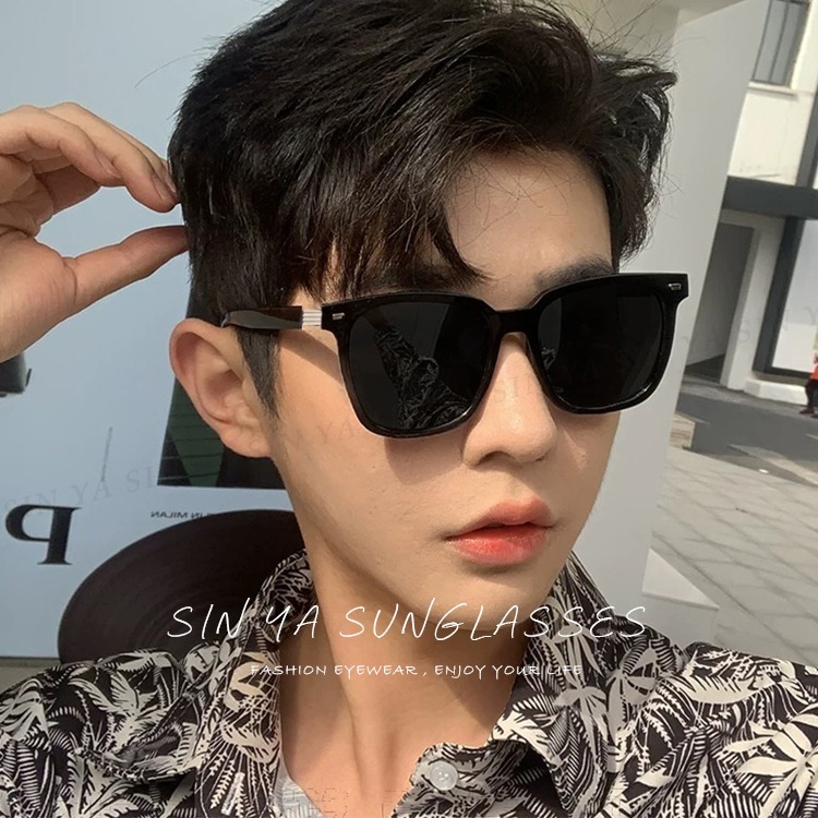 TR90偏光墨鏡 韓版方框偏光太陽眼鏡 大框顯小臉 輕量明星款 防眩光 抗UV400 N2034-細節圖3