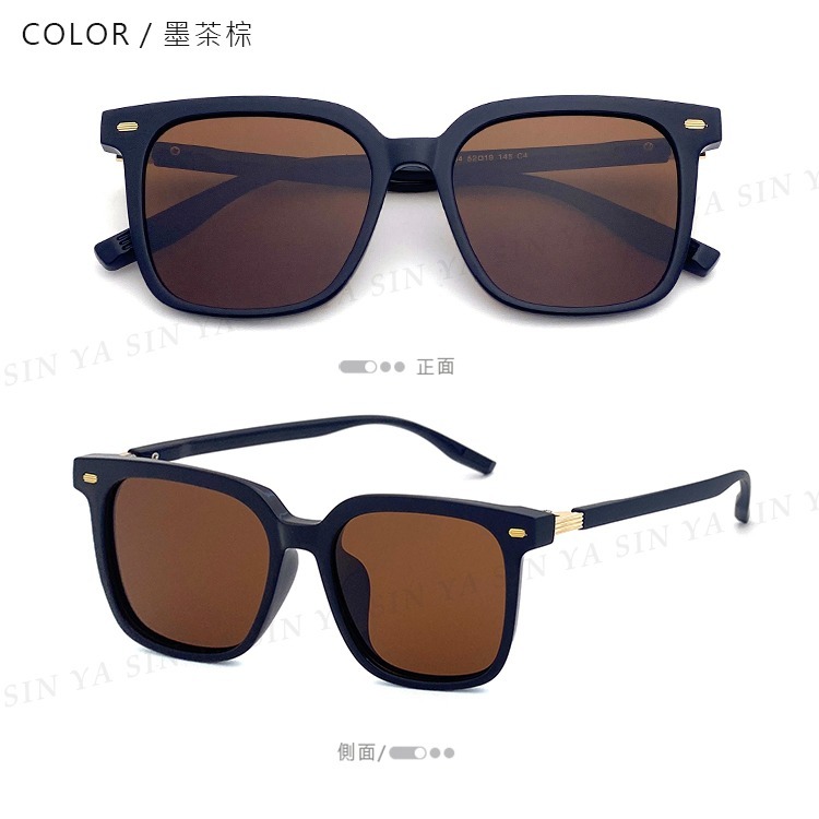 TR90偏光墨鏡 韓版方框偏光太陽眼鏡 大框顯小臉 輕量明星款 防眩光 抗UV400 N2034-規格圖11