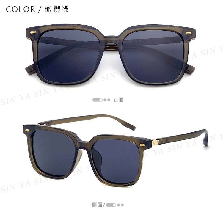 TR90偏光墨鏡 韓版方框偏光太陽眼鏡 大框顯小臉 輕量明星款 防眩光 抗UV400 N2034-規格圖11