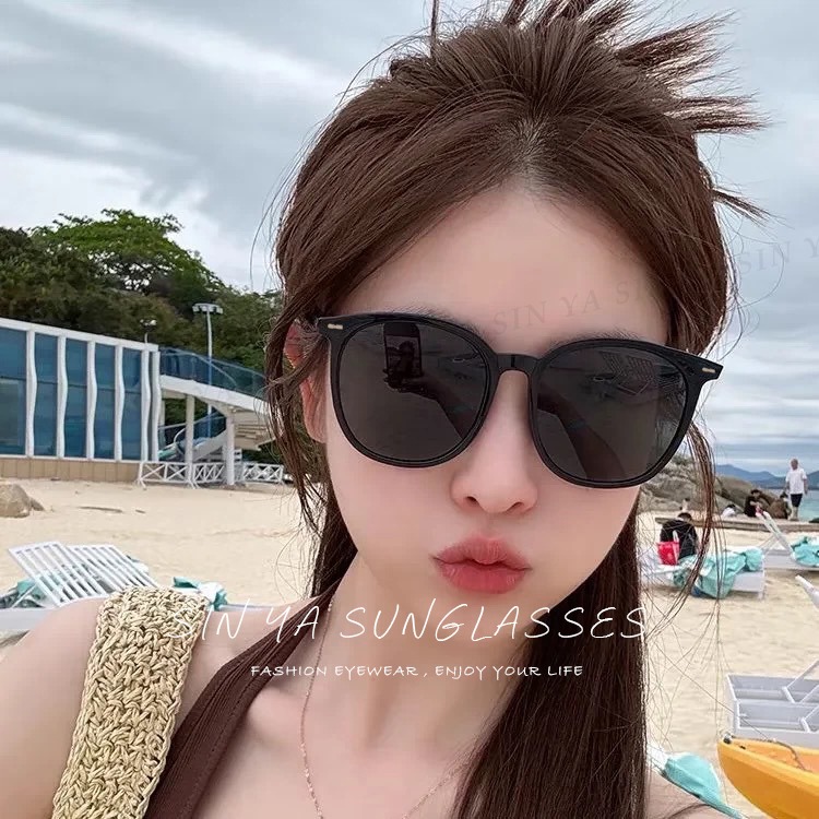 TR90偏光墨鏡 韓版圓框偏光太陽眼鏡 大框顯小臉 輕量明星款 防眩光 抗UV400 N2318-細節圖5