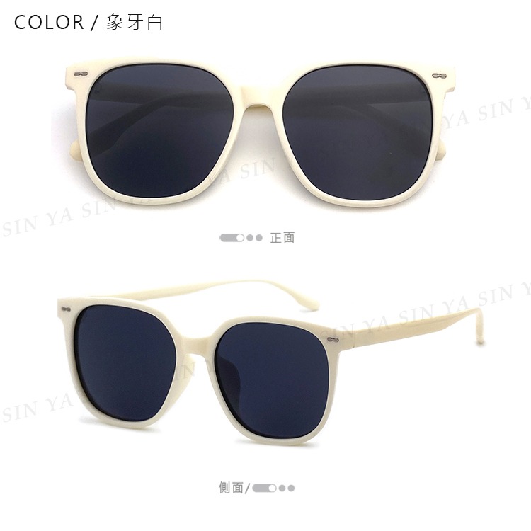 TR90偏光墨鏡 韓版圓框偏光太陽眼鏡 大框顯小臉 輕量明星款 防眩光 抗UV400 N2318-規格圖11