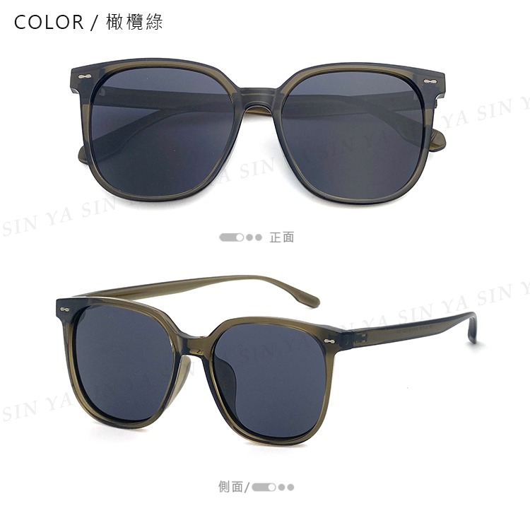 TR90偏光墨鏡 韓版圓框偏光太陽眼鏡 大框顯小臉 輕量明星款 防眩光 抗UV400 N2318-規格圖11