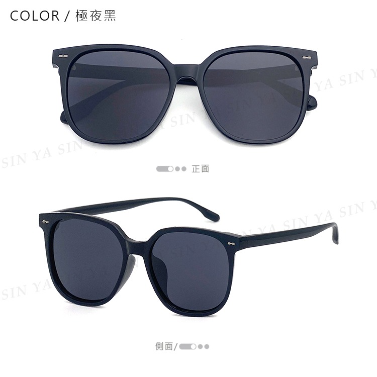 TR90偏光墨鏡 韓版圓框偏光太陽眼鏡 大框顯小臉 輕量明星款 防眩光 抗UV400 N2318-規格圖11