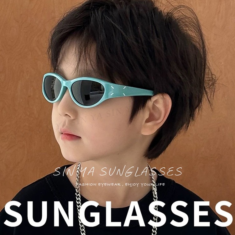 韓國兒童偏光墨鏡 科技感貓眼造型 兒童休閒墨鏡 矽膠輕盈材質 2~10歲適用 抗UV400 N2046-細節圖4