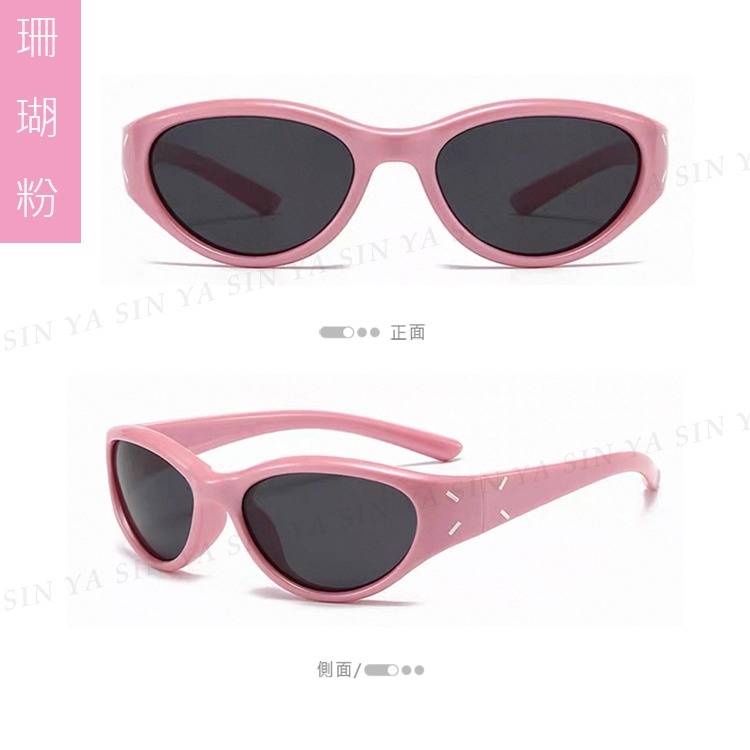 韓國兒童偏光墨鏡 科技感貓眼造型 兒童休閒墨鏡 矽膠輕盈材質 2~10歲適用 抗UV400 N2046-規格圖11