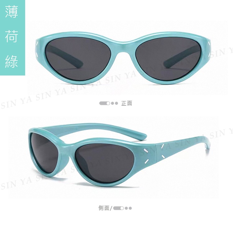 韓國兒童偏光墨鏡 科技感貓眼造型 兒童休閒墨鏡 矽膠輕盈材質 2~10歲適用 抗UV400 N2046-規格圖11