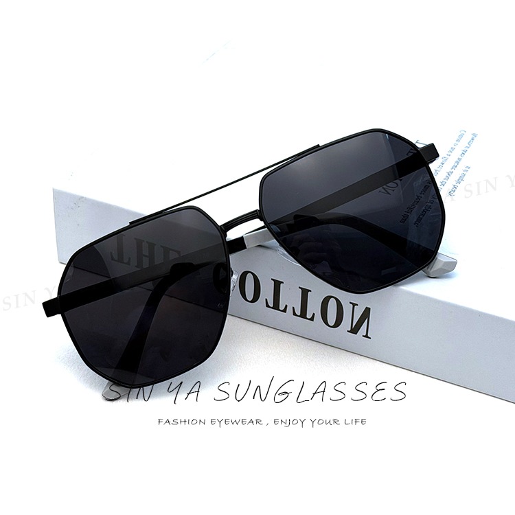 時尚飛行員墨鏡 駕駛偏光墨鏡 金屬框彈簧腳 Polarized輕量僅22g 抗UV400 N970-細節圖3