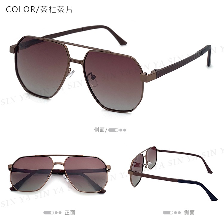 時尚飛行員墨鏡 駕駛偏光墨鏡 金屬框彈簧腳 Polarized輕量僅22g 抗UV400 N970-規格圖11