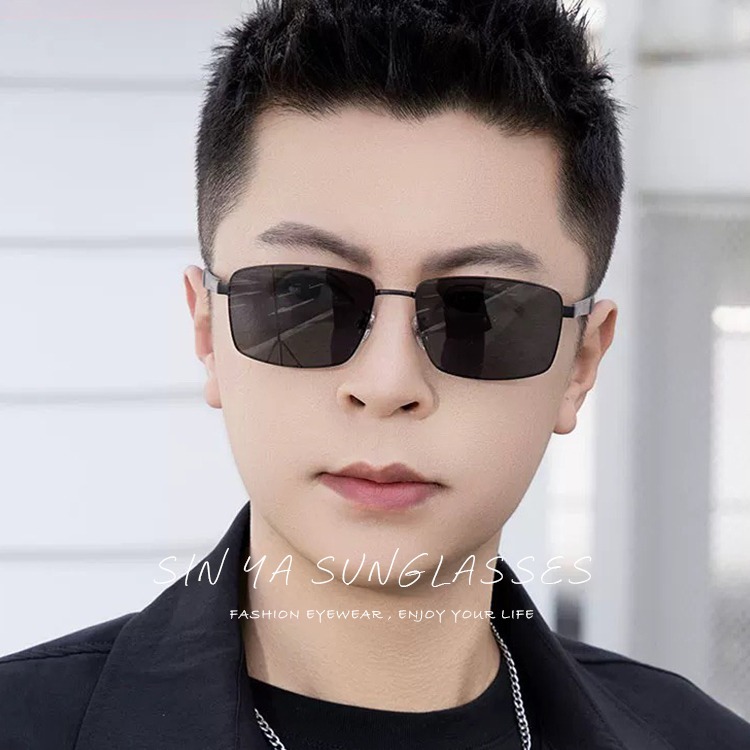 時尚方框太陽眼鏡 彈性鏡腳 輕量材質 駕駛墨鏡 Polarized抗UV400+濾藍光/防眩光/反光 N561-細節圖3