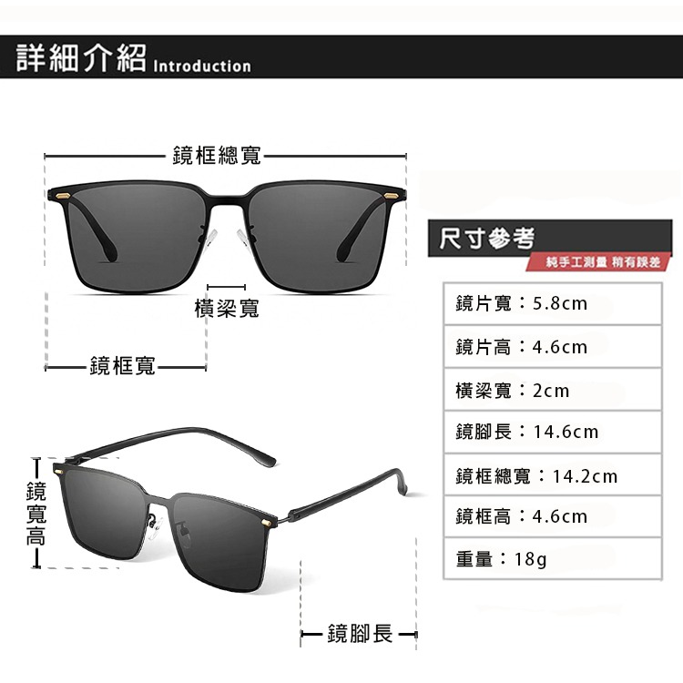 超薄偏光太陽眼鏡 彈性TR90時尚駕駛墨鏡 Polarized超輕量僅18g 男女適用 抗UV400-細節圖10