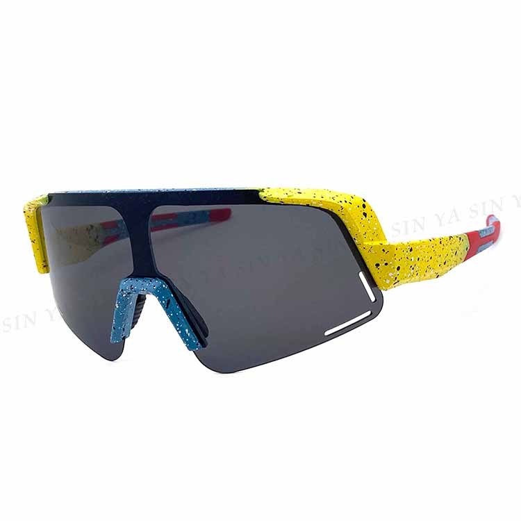 頂級運動偏光太陽眼鏡 戶外大框風鏡騎行眼鏡 炫彩框 抗UV400 N517-規格圖11