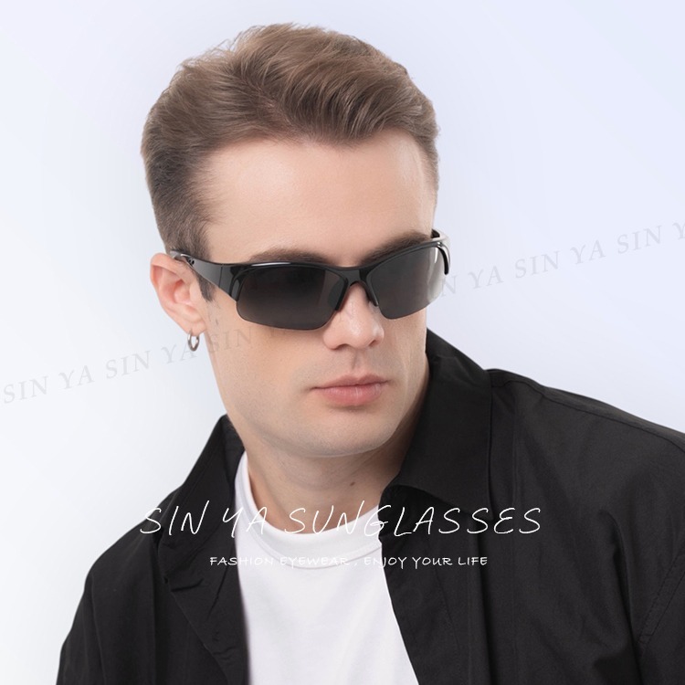 MIT運動偏光墨鏡 質感霧框 運動偏光墨鏡 大框抗UV 抗衝擊 台灣製 防眩光 反光 N213-細節圖2