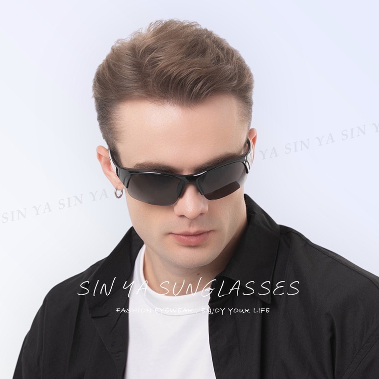 MIT運動偏光墨鏡 質感霧框 運動偏光墨鏡 大框抗UV 抗衝擊 台灣製 防眩光 反光 N213-細節圖3