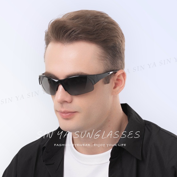 MIT運動偏光墨鏡 質感霧框 運動偏光墨鏡 大框抗UV 抗衝擊 台灣製 防眩光 反光 N213-細節圖4