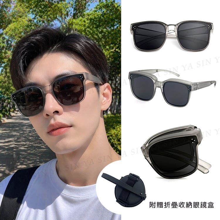 【限時購】外掛式折疊墨鏡 時尚大框ins偏光套鏡 抗UV400 包覆式太陽眼鏡(防眩光/遮陽/眼鏡族首選)-規格圖11