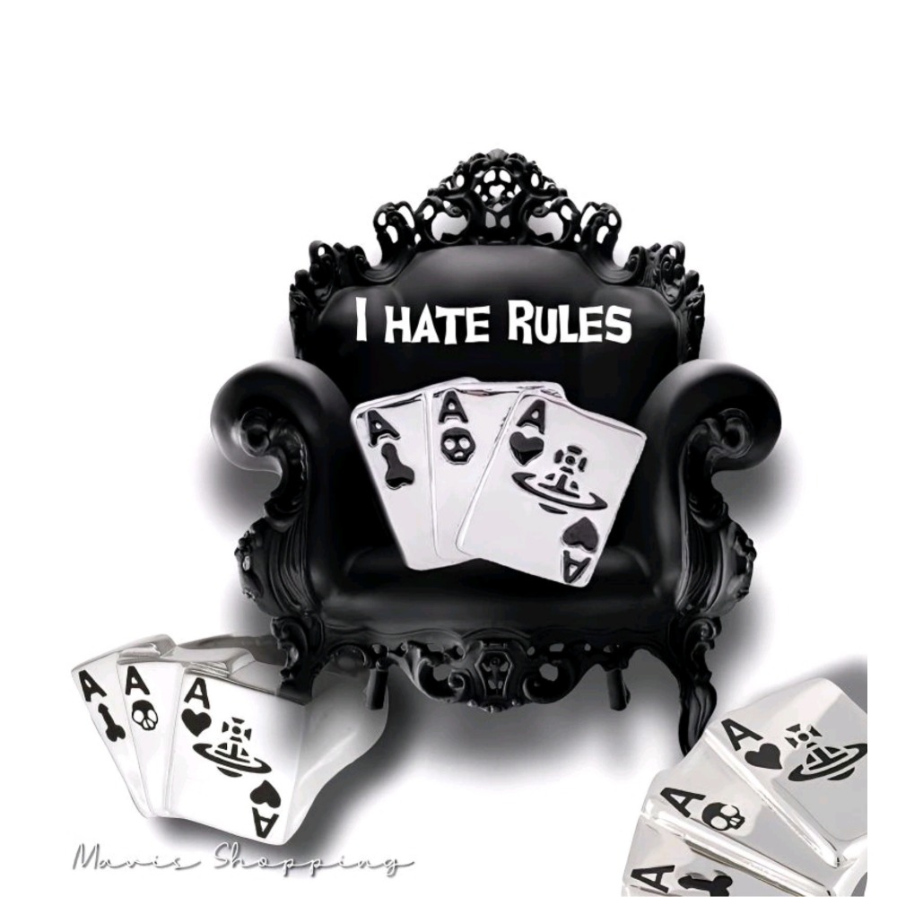 嬉皮式龐克/韓版製精工撲克牌/龐克中性戒指/PUNK撲克牌3A土星球Look/男女通用中性戒指/美碼6號-細節圖7