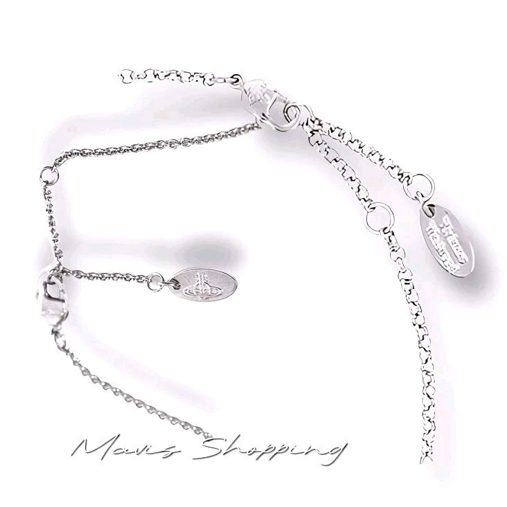 補貨中/韓製-高品質-翻玩水鑽土星別針項鍊/銀色系/附紙盒-防塵袋-飾品擦拭布-書卡-紙袋-細節圖4