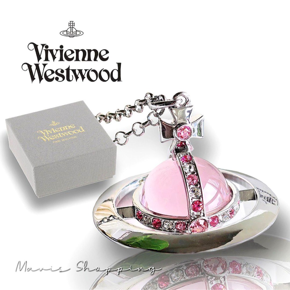 少量現貨/日版Vivienne Westwood/中性龐克Look/淡雅粉色+銀色立體土星球20mm/30mm-規格圖6