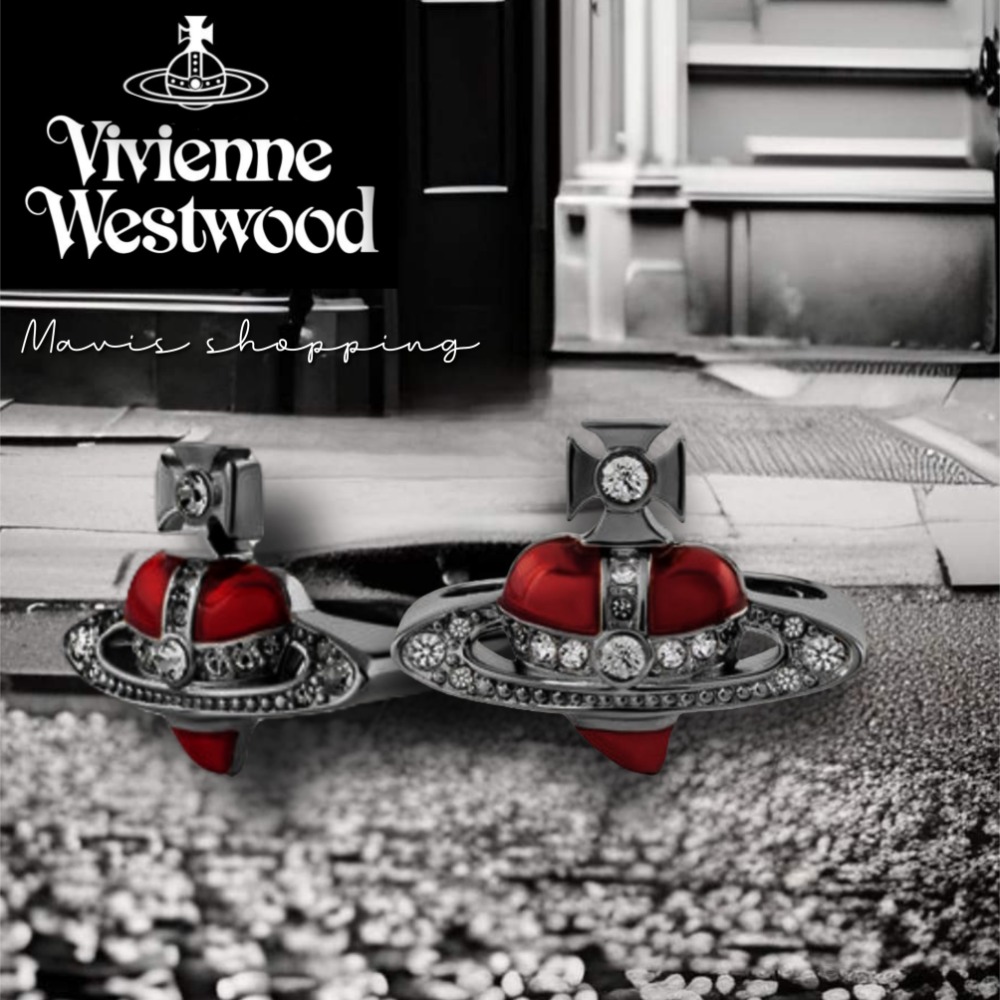 日版Vivienne Westwood薇薇安威斯特伍德 /高品質黑槍色鑽石愛心戒指/美6號-其他尺寸可預購-細節圖2