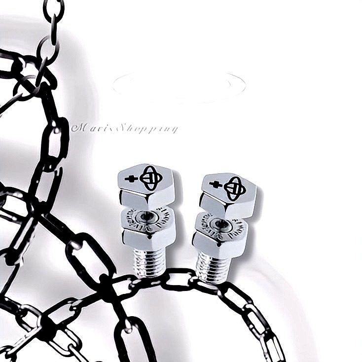 少量現貨/日版Vivienne Westwood中性-六角型螺絲款耳環/附原廠包裝/punk Look-細節圖2