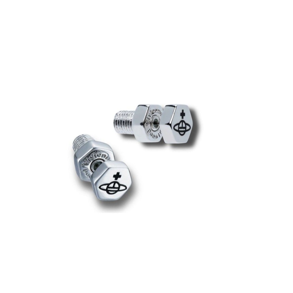 少量現貨/日版Vivienne Westwood中性-六角型螺絲款耳環/附原廠包裝/punk Look-規格圖6