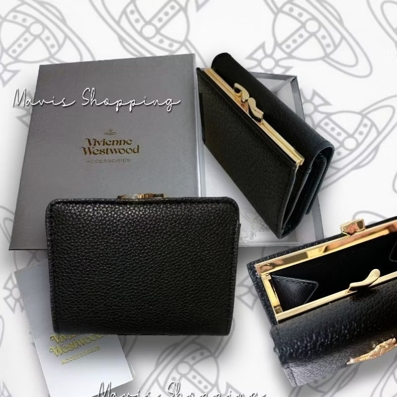 日本Vivienne Westwood  Matel土 星ORB 真皮革 三摺釦/正品短夾/皮夾-錢包-細節圖4